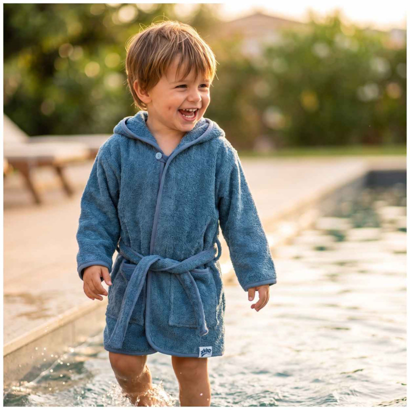 Organic Cotton Terry Bathrobe XKKO Organic - Mountain Spring