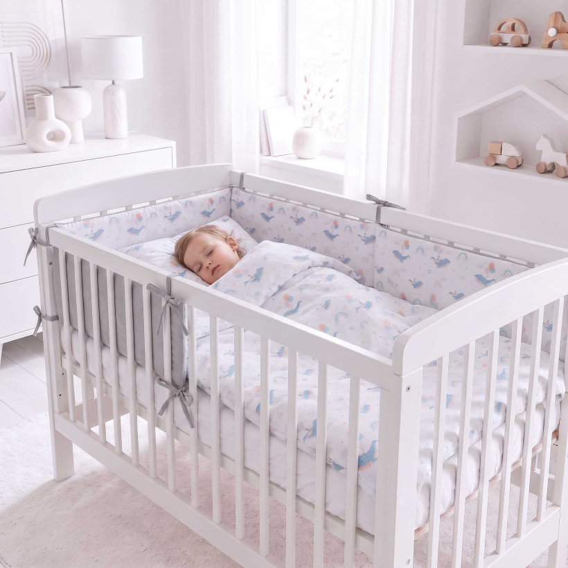 Crib Liner 180cm XKKO LUX - Sky Whale