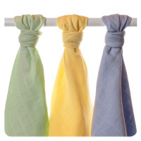 Organic Cotton Muslin Towels XKKO Organic 90x100 Old Times - Pastels For Boys 5x3ps (Wholesale pack.)
