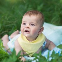 Organic Cotton Muslin Bandana XKKO Organic - Yellow