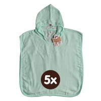 Bamboo Muslin Poncho XKKO BMB - Mint 5x1ps (Wholesale pack.)