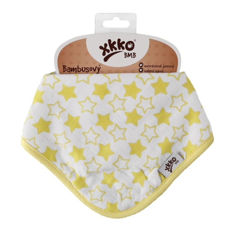 Bamboo bandana XKKO BMB - Little Stars Lemon