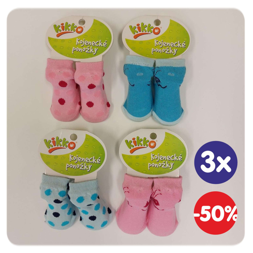 Socks KIKKO Classic - Type 45 0-6m 12pairs