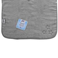 Organic cotton terry Poncho XKKO Organic - Silver Stars