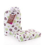 Bamboo swaddle XKKO BMB 120x120 - Lime Spirals 5x1ps (Wholesale packaging)