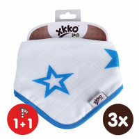 Bamboo bandana XKKO BMB - Cyan Stars 3x1ps Wholesale packing