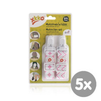 Multifunctional Clips XKKO - Scandinavian Baby Pink MIX 5x2ps (Wholesale pack.)