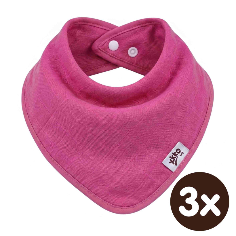 Bamboo bandana XKKO BMB - Magenta 3x1ps Wholesale packing