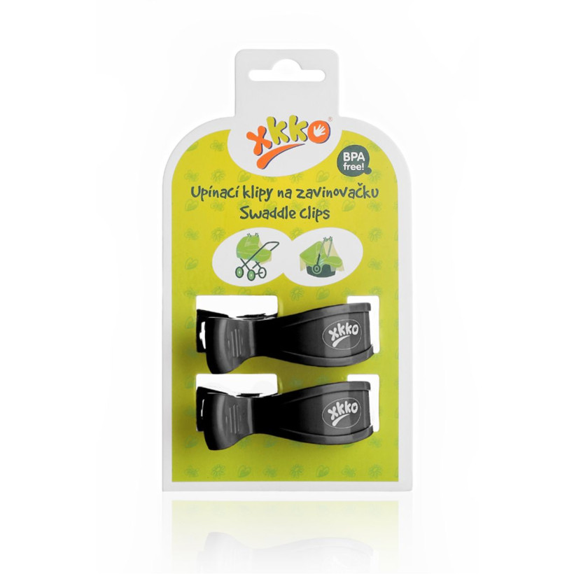 Pram Clips XKKO - Black 21x2ps (Wholesale pack.)