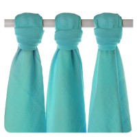 Bamboo muslins XKKO BMB 70x70 - Turquoise 10x3pcs (Wholesale packaging)