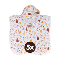 Bamboo Muslin Poncho XKKO BMB Digi - Wild Forest Size 2 5x1ps (Wholesale pack.)