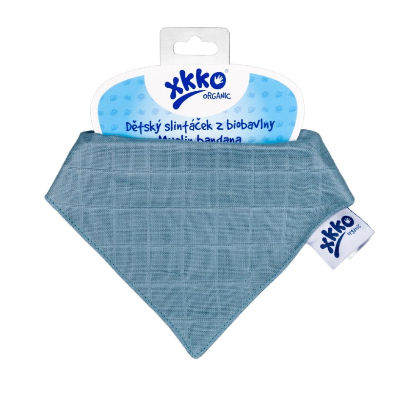 Organic Cotton Muslin Bandana XKKO Organic - Mountain Spring