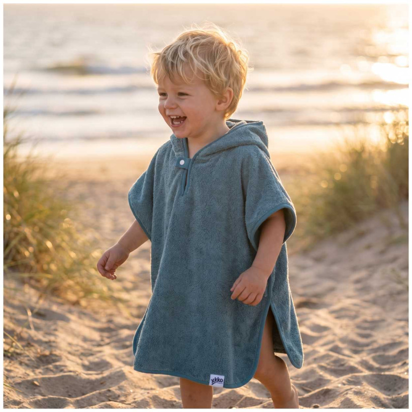Organic cotton terry Poncho XKKO Organic - Mountain Spring