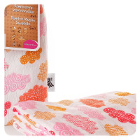 Bamboo swaddle XKKO BMB 120x120 - Heaven for Girls 5x1ps (Wholesale packaging)