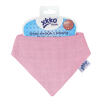 Organic Cotton Muslin Bandana XKKO Organic - Pink 3x1ps (Wholesale pack.)