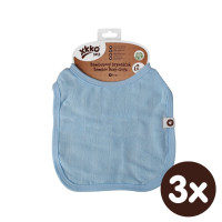 Bamboo Burp Cloth XKKO BMB - Baby Blue 3x1ps (Wholesale packaging)