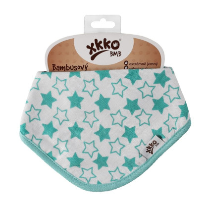 Bamboo bandana XKKO BMB - Little Stars Turquoise