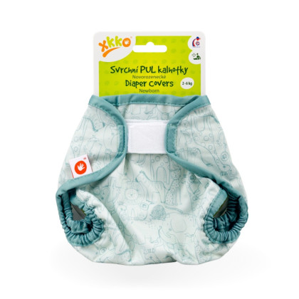 XKKO Diaper Cover Newborn - Safari Granite Green