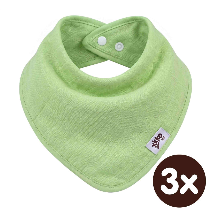 Bamboo bandana XKKO BMB - Lime 3x1ps Wholesale packing