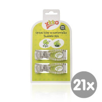 Pram Clips XKKO - Clear Water 21x2ps (Wholesale pack.)