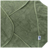 Hooded terry bath towel XKKO Organic 90x90 - Granite Green