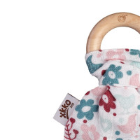 XKKO BMB Bamboo teether with Leaves - Flowers&Birds Girls