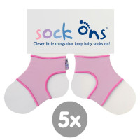 Sock Ons Baby Pink 5x1 pair (Wholesale pack.)