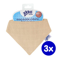 Organic Cotton Muslin Bandana XKKO Organic - Peach 3x1ps (Wholesale pack.)