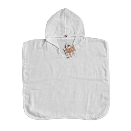 Bamboo Muslin Poncho XKKO BMB - White