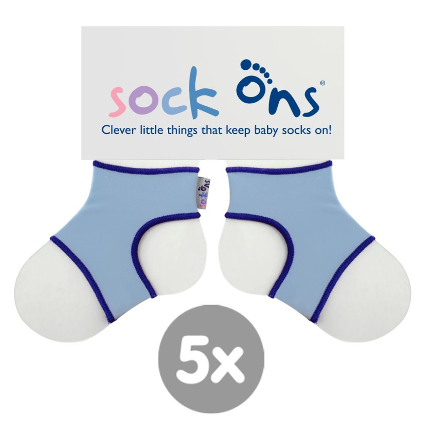 Sock Ons Baby Blue 5x1 pair (Wholesale pack.)