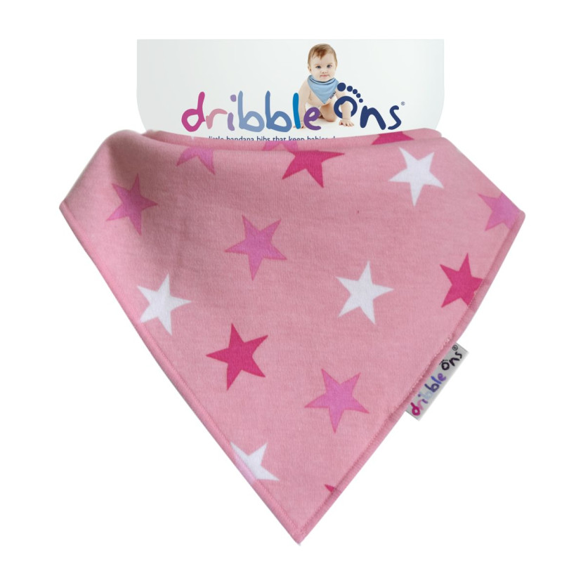 Dribble Ons Pink Stars 3x1ps (Wholesale pack.)