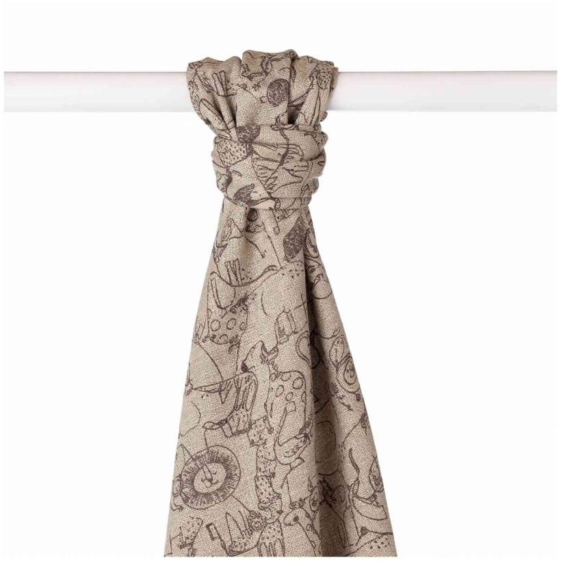 Bamboo muslin towel XKKO BMB 90x100 - Safari Atmosphere