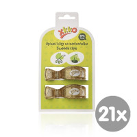 Pram Clips XKKO - Metallic Gold 21x2ps (Wholesale pack.)