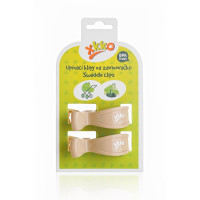 Pram Clips XKKO - Light Brown 5x2ps (Wholesale pack.)