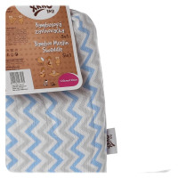 Bamboo swaddle XKKO BMB 120x120 - Baby Blue Chevron