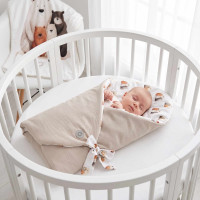 Cotton swaddling wrap XKKO LUX with coconut insert - Bear Family