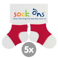 Sock Ons Red 5x1 pair (Wholesale pack.)