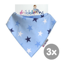 Dribble Ons Blue Stars 3x1ps (Wholesale pack.)