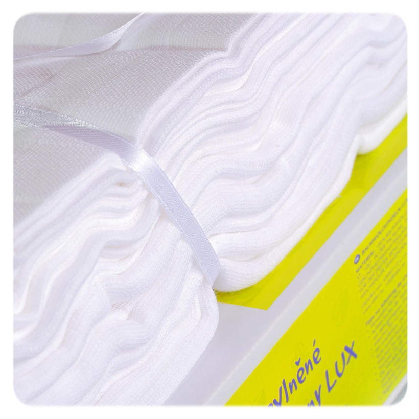 Hight Density Cotton Muslins XKKO LUX 70x70 - White 20x10ps (Wholesale pack.)