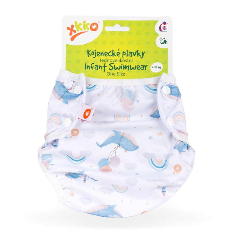 Infant swim nappy XKKO OneSize - Sky Whale