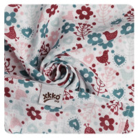 Bamboo muslin towel XKKO BMB 90x100 - Flowers&Birds Girls