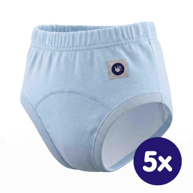 Organic Cotton Training pants XKKO Organic - Baby Blue 5x1ps (Wholesape pack.)