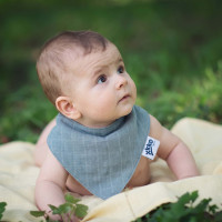 Organic Cotton Muslin Bandana XKKO Organic - Mountain Spring
