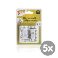 Soother Clips XKKO - Little Stars Silver MIX 5x2ps (Wholesale pack.)