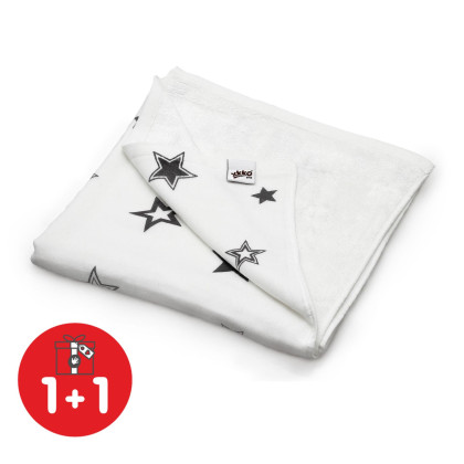 Bamboo blanket XKKO BMB 130x70 - Silver Stars