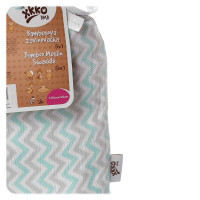 Bamboo swaddle XKKO BMB 120x120 - Mint Chevron