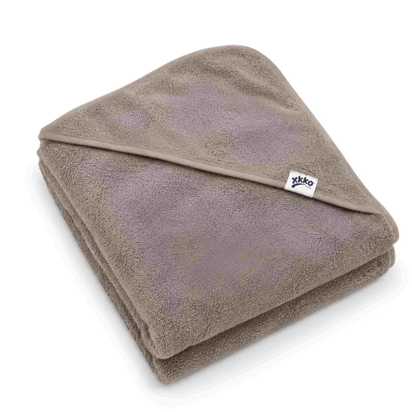Hooded terry bath towel XKKO Organic 90x90 - Atmosphere