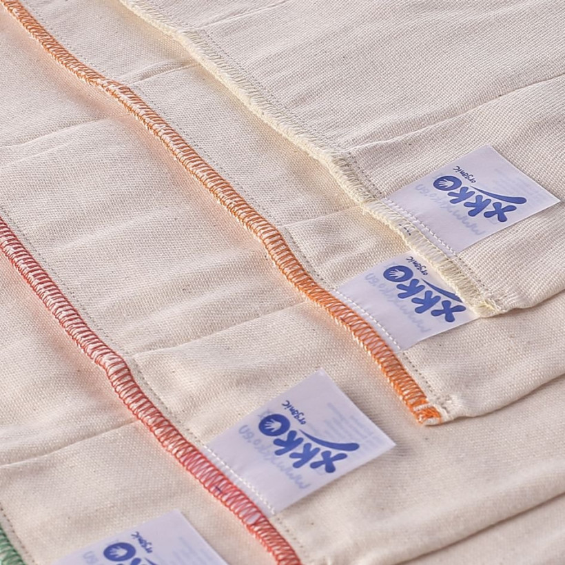 B Grade Prefolded Diapers XKKO Organic - Regular Natural 10pcs