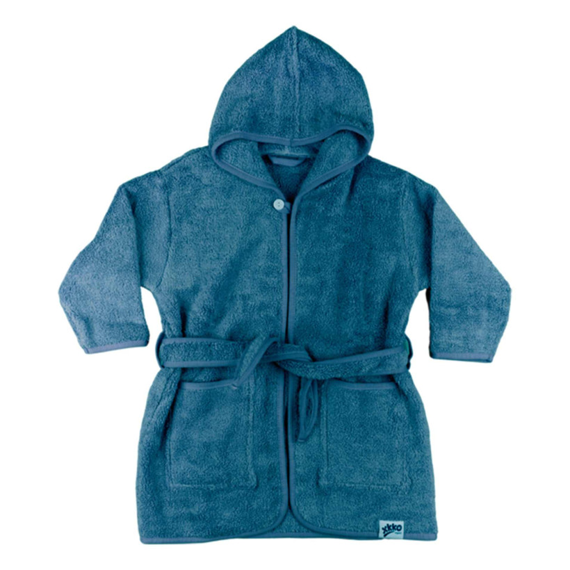 Organic Cotton Terry Bathrobe XKKO Organic - Mountain Spring 12-24m