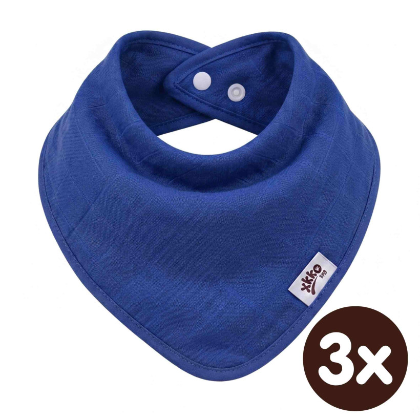 Bamboo bandana XKKO BMB - Ocean Blue 3x1ps Wholesale packing